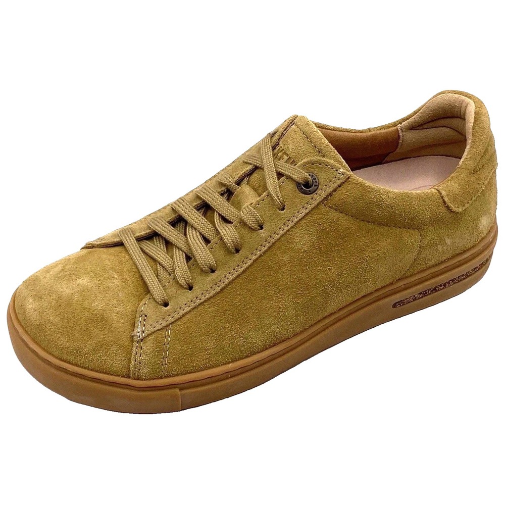 Birkenstock Bend Low Suede Leather Sneaker Womens 6 6.5 EU 37 Tan Camel Gum Sole
